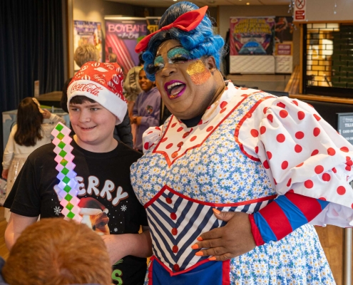 Happy smiles at PAG Panto PAG Panto 2025 Mrs Trot meets the children